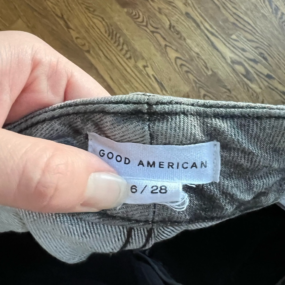 Good American split hem jeans